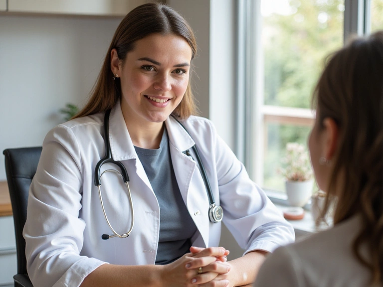 Donna in videochiamata con nutrizionista, simbolo di consulenza online